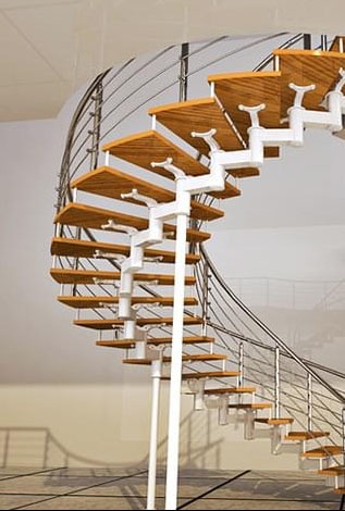 钢制木楼梯
