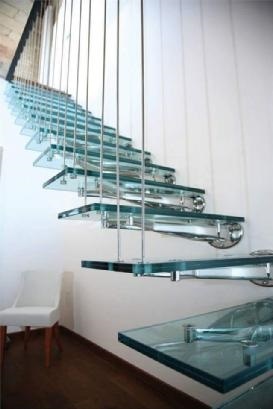 钢制玻璃楼梯